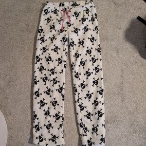 Skull And Crossbones Print Pajama Pants